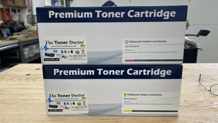 HP color laser toner. Yellow & Cyan. $25 for both.