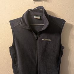 Columbia Men’s Size S Small Navy Blue Full Zip Polyester Fleece Vest 1214