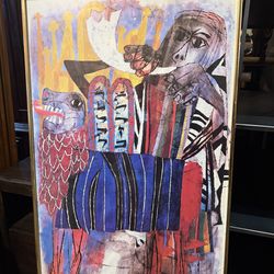 Awesome art in  framed glass awesome colors