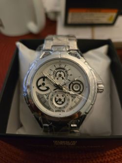 Invicta mens stainless steel watch -new in box