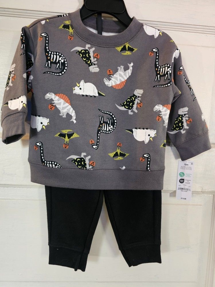 New 12M Halloween Theme Boy Outfit