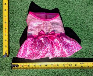 Build-A-Bear Pink Satin Sequined Toy Doll Clothes Accessory Dress EUC