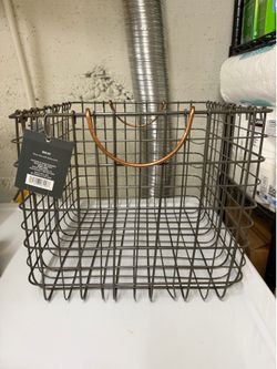 Set of two wire/mesh storage baskets - one NWT