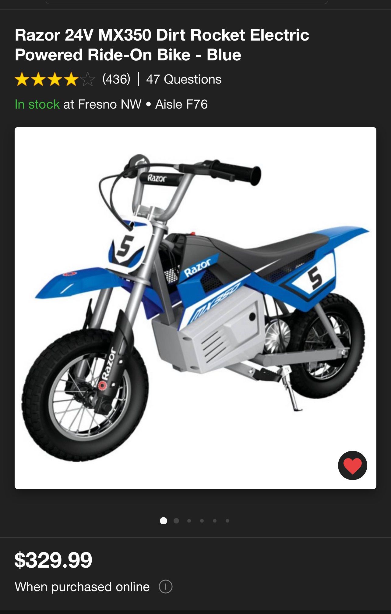 Razor MX350 Dirt Bike 