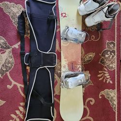 Snowboard 142, Boots  6.5 And Bag 