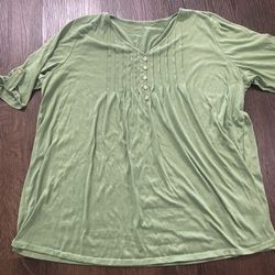 Womans Light Green Shirt Size 3x #18