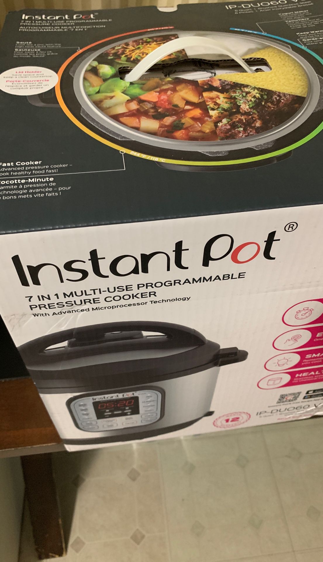 Instant pot model # ip-duo060 v3 never opened