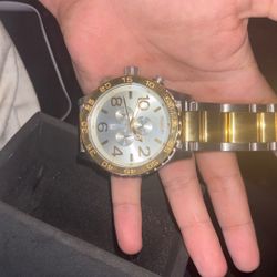 51-30 CHRONO silver/gold Nixon Watch