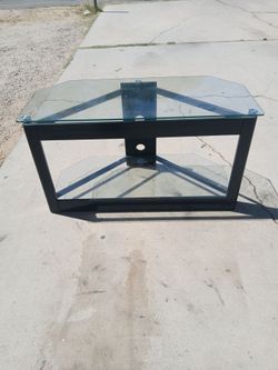 Small glass entertainment center