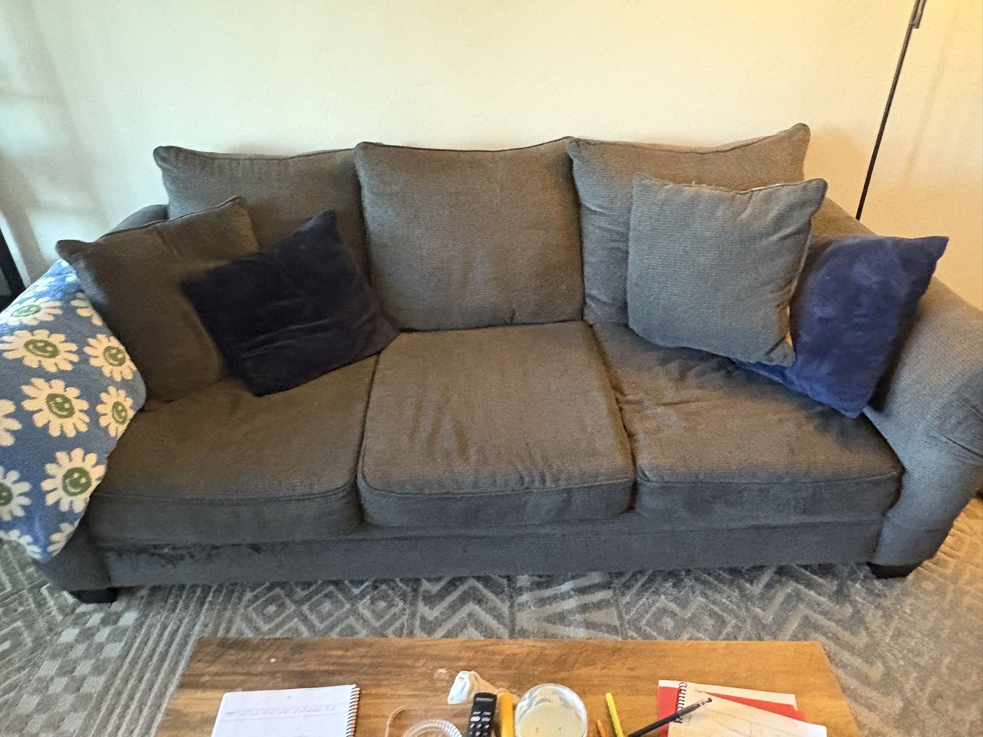 Couch And Loveseat w/ Pillows And Pillow Cases For Sale - Used