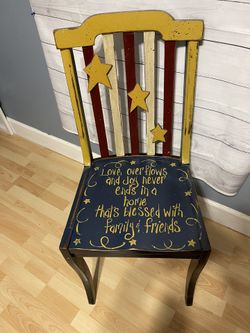 Hand Painted Americana Chair