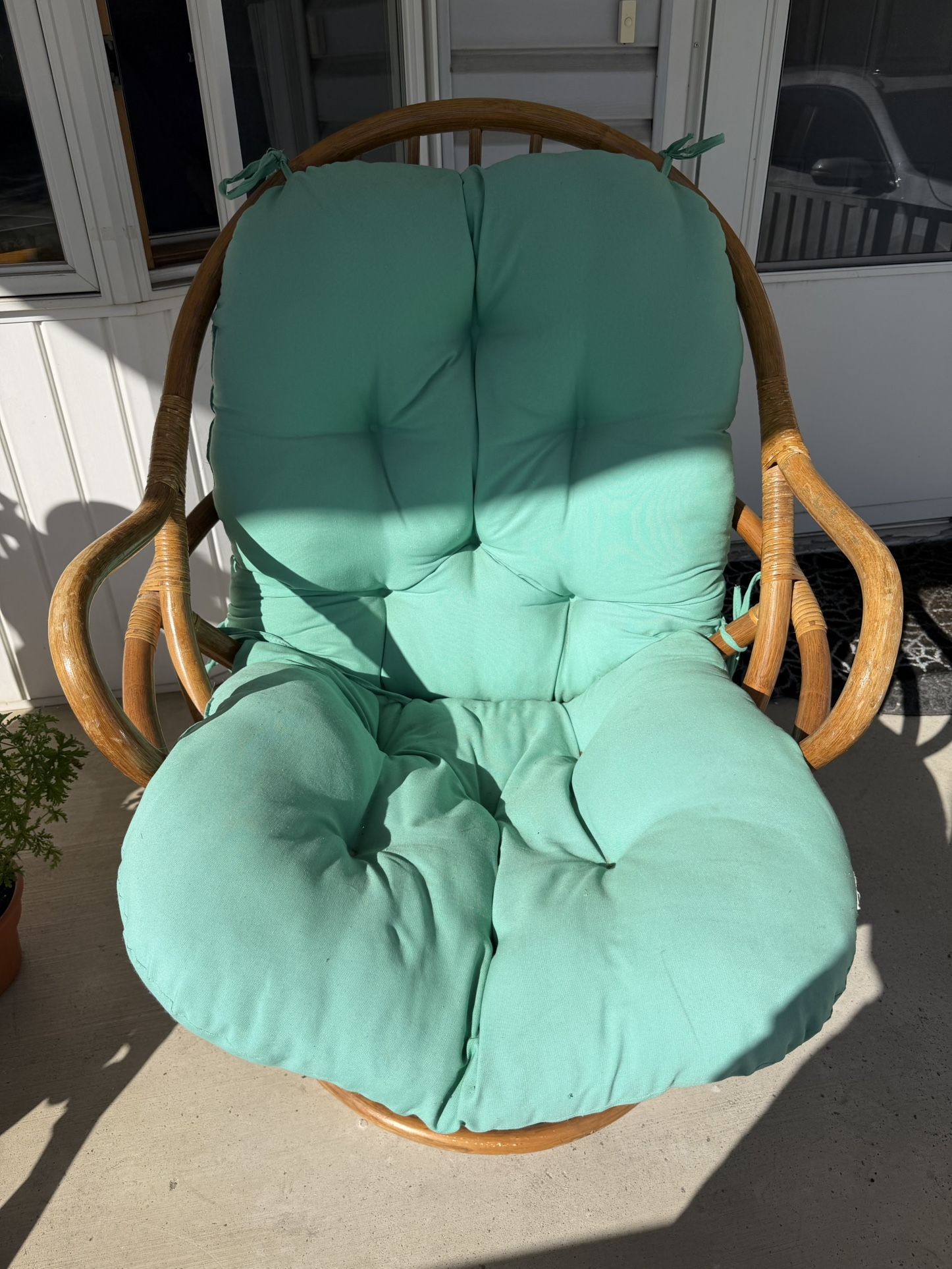 Rattan High Back Papasan Chair 