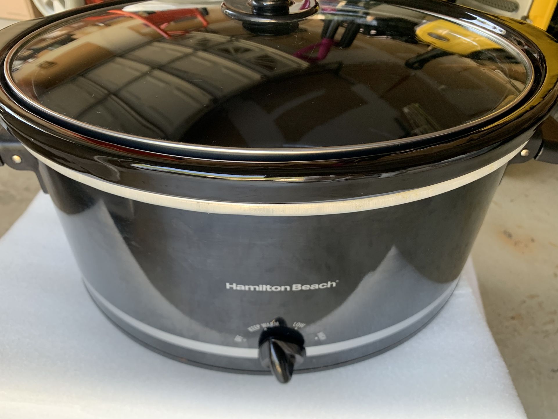 Hamilton Beach Slow Cooker, Extra-Large Capacity, Serves 10+, 8 Quarts, Black, 33185 Hardly ever used. Asking price is $35.00 Pick up in Powder Spr