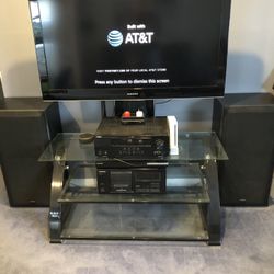 45inch Samsung Tv And 3 Glass Shelf Tv Stand
