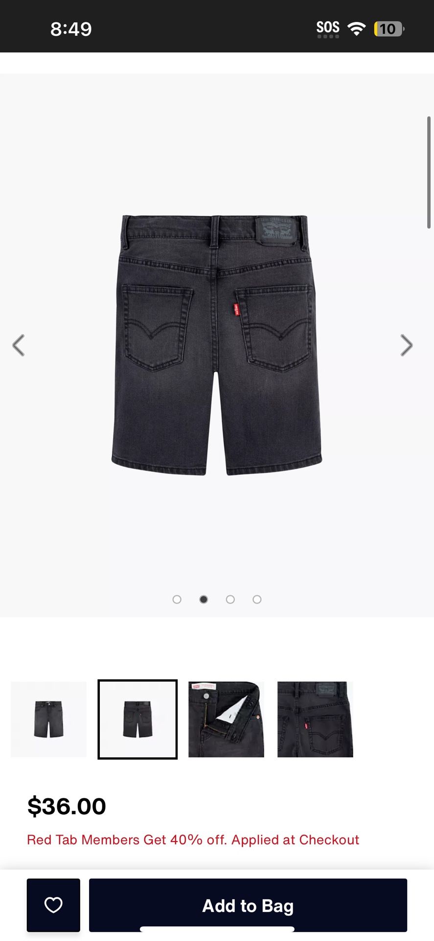 LEVIS TODDLER SHORTS