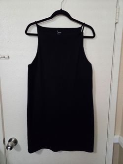 Black cotton dress size L