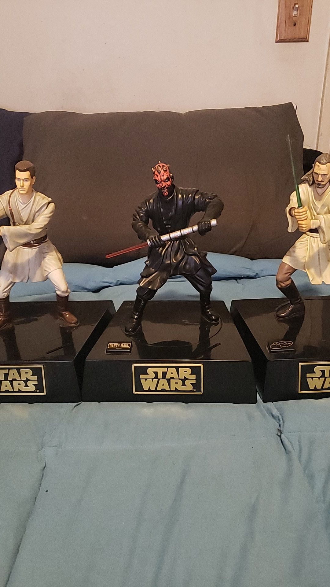 Set of 3 STAR WARS Episode 1 Interactive Talking Banks with Combat Action