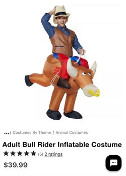 Adult Inflatable Bull Rider Costume