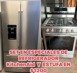 SET DE REFRIGERADOR KitchenAid  Y ESTUFA DE 5 QUEMADORES  EN PERFECTA CON DICIONES CON 30 DÍAS DE GARANTÍA