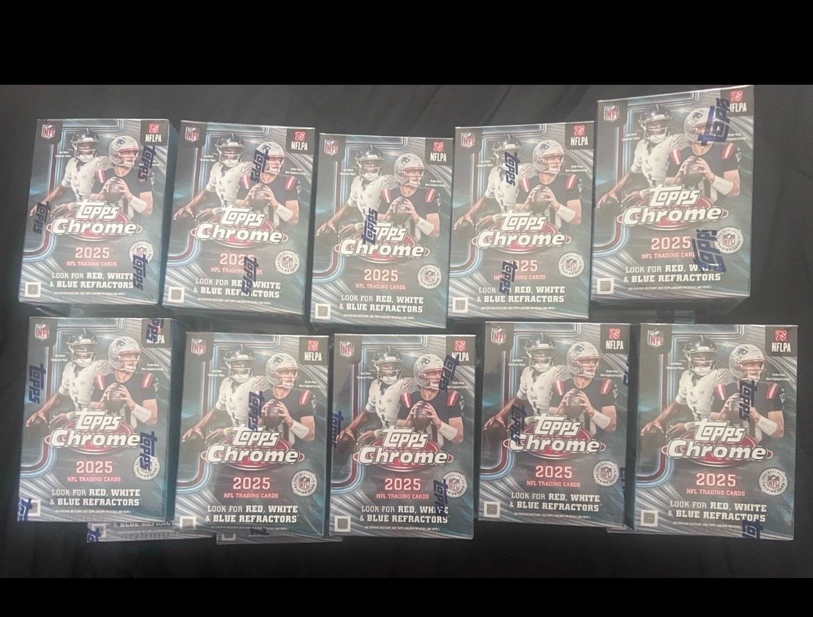 2025 Topps Chrome NFL Value Blaster box Lot of 20