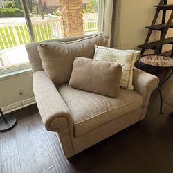 Rarely Used Plush Down Coach With Oversized Chairs