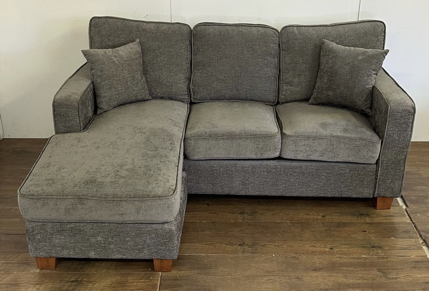 Gray Reversible Sectional Couch -We Deliver-