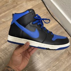 Nike Shoes - 2014 Dunk High CMFT Royal Blue Black White 