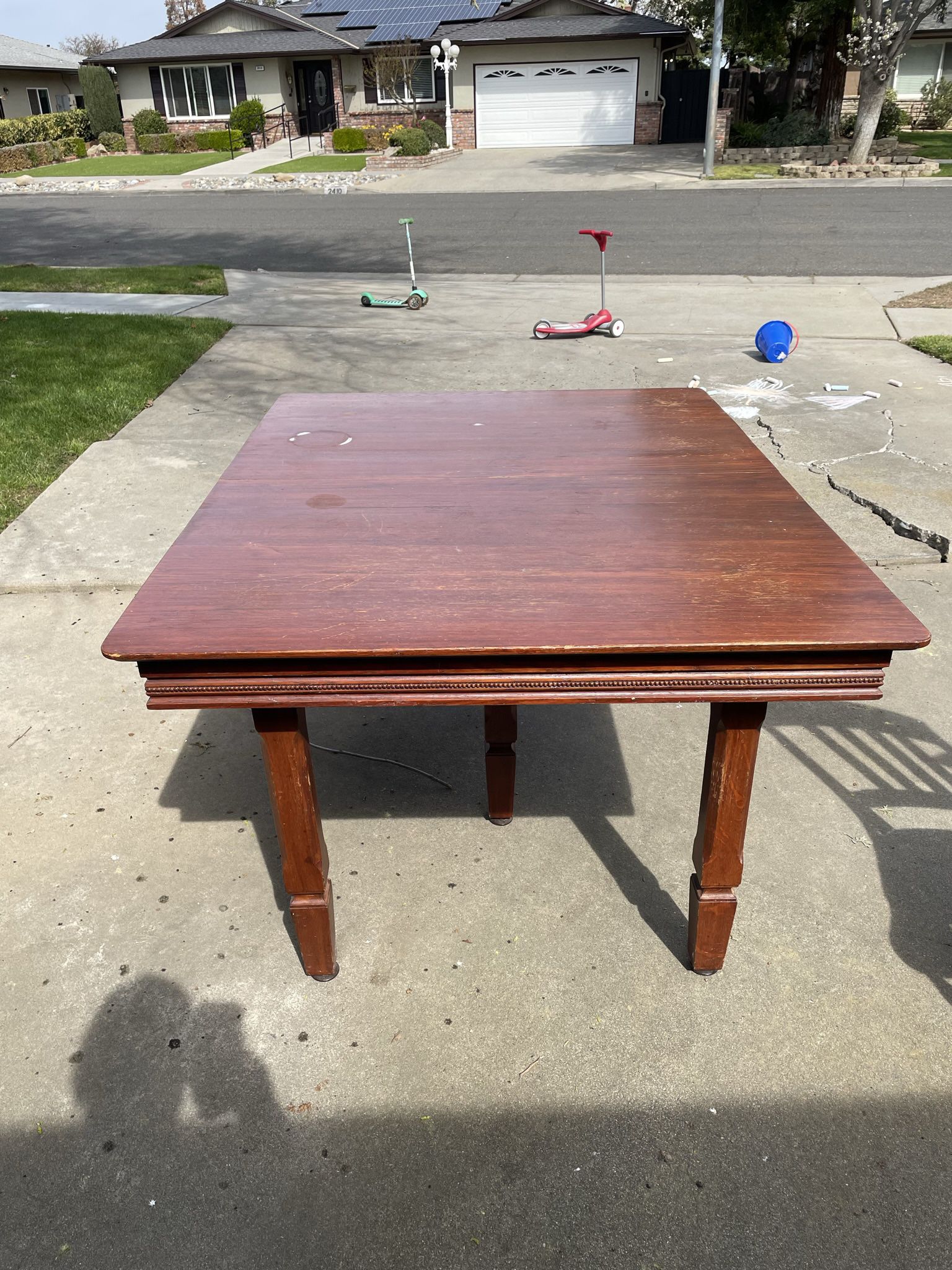 Antique Dining Table With Extra Leaves