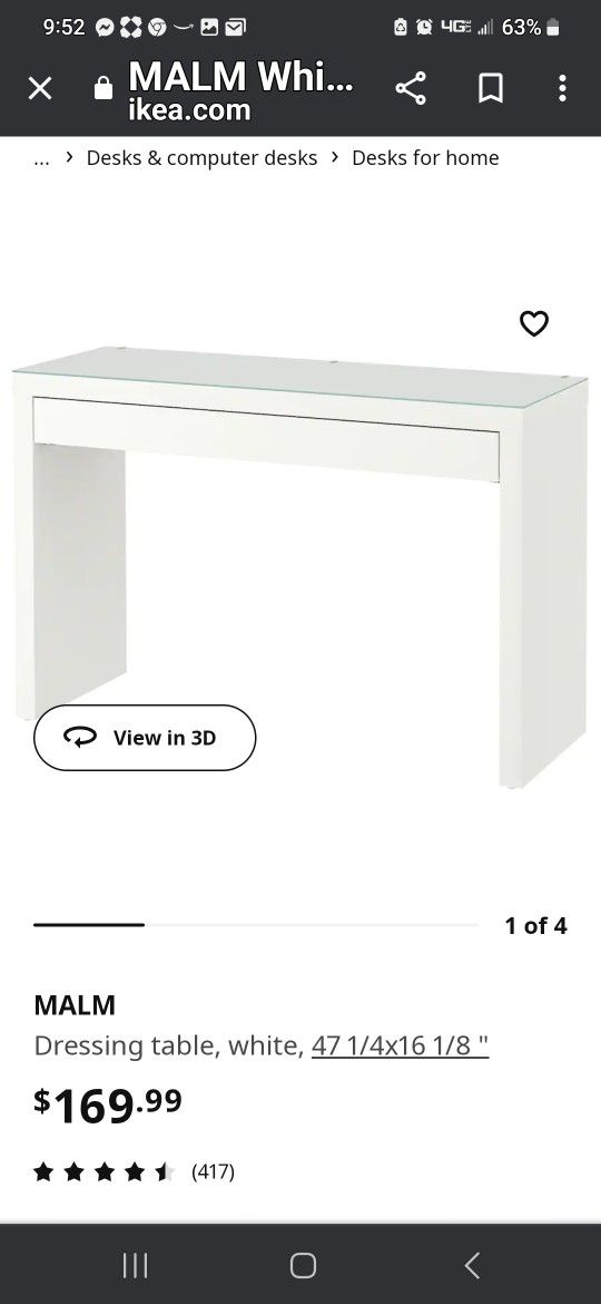 IKEA DESK /DRESSING TABLE