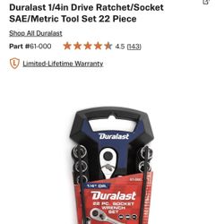 1/4” Drive Socket And Ratchet Set 