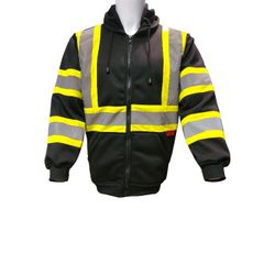 Black Safety Sweatshirt With Hoodie Available Small To 3xl