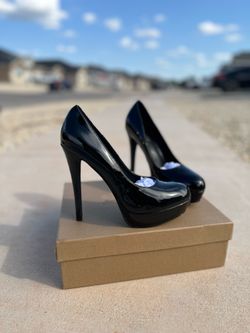 Black Stiletto Platform Heels