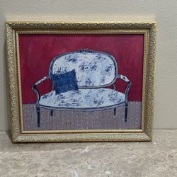 Framed Canvas Wall Art with Ornate Gold Frame – 19′′ × 23′′