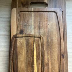 3 Wood Cutting Boards 