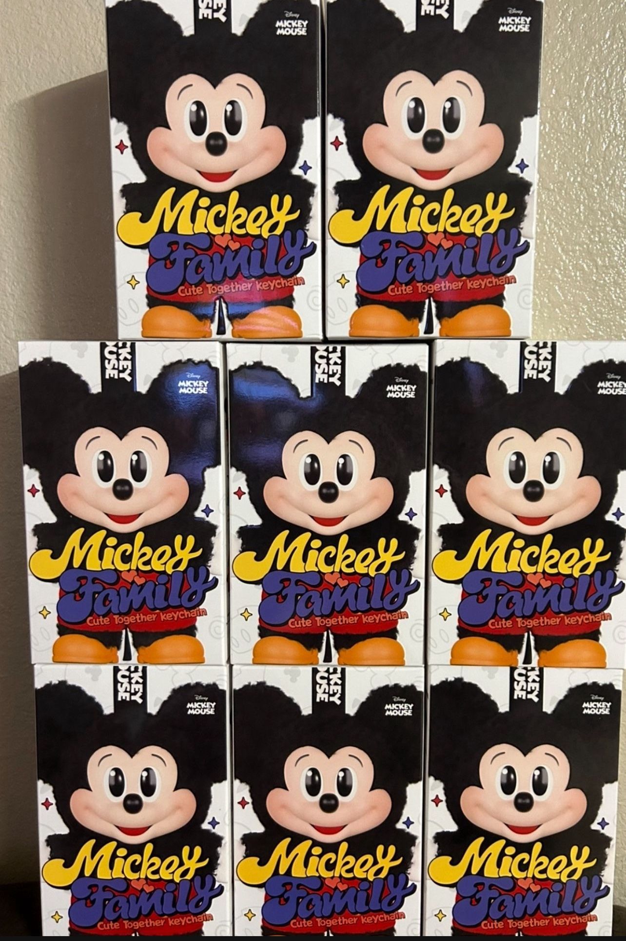 Mickey Family Cute Together Keychain 