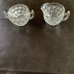 Vintage Sugar Bowl & Creamer