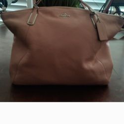 Authentic Coach Pebble Leather Pink Tote