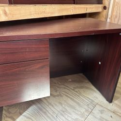 Compact Wooden Office Computer Desk With Storage Drawers