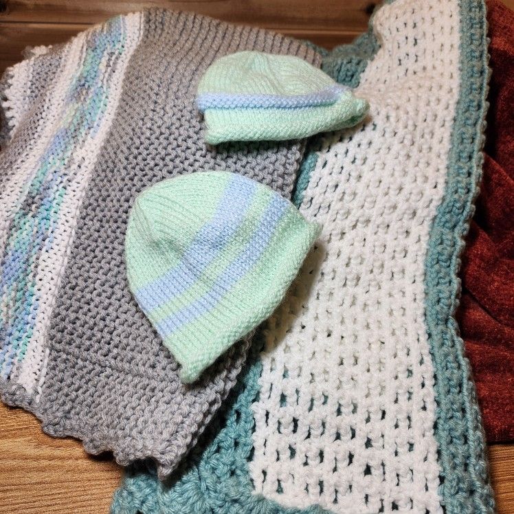 Baby Blankets Hats Crochet Handmade