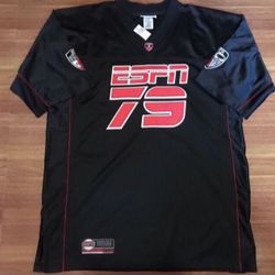 ESPN Sports Center #79 Black Red Football Jersey Men's Size L