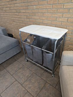 3 Bags Laundry Sorter Cart,