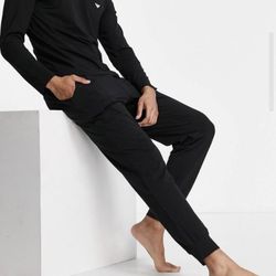 Emporio Armani Bodywear sweatshirt and sweatpants set Black Size M 