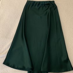 Green Silk Skirt