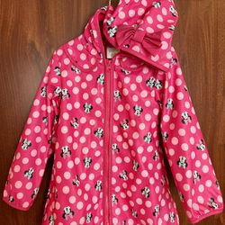 High Quality Disney Minnie Waterproof Jacket Girl Size 4