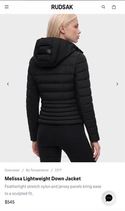 Rudsak Melissa Lightweight Down Jacket Large