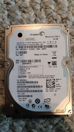 Seagate 80gb laptop hard drive