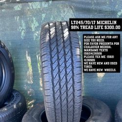 Lt245/70/17 Michelin Semi New All Four 98% TREAD LIFE | Ask Me For The Size You Need |