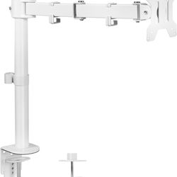 VIVO Single Monitor Arm Desk Mount, Holds Screens up to 32 inch Regular and 38 inch Ultrawide, Fully Adjustable Stand with C-Clamp and Grommet Base, V