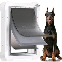 3-Flaps Pet Door Interior Exterior Doors Steel Frame (Pets Up to 220 Lb) -X-LARG