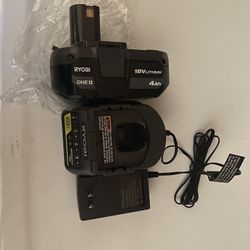 18v Ryobi Battery 4.0 And Charger 